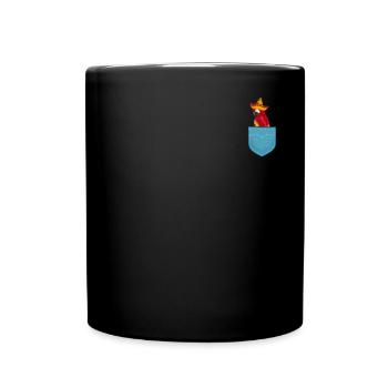Perroquet Pocket Parrot Bird Drôle Perroquet - Mug uni - noir - Devant