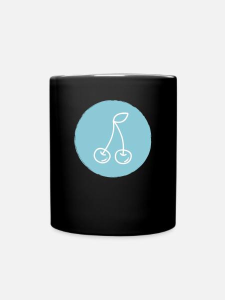 Kirsche - Tasse einfarbig - Schwarz