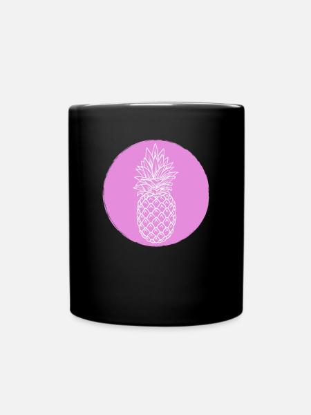 Ananas - Tasse einfarbig - Schwarz