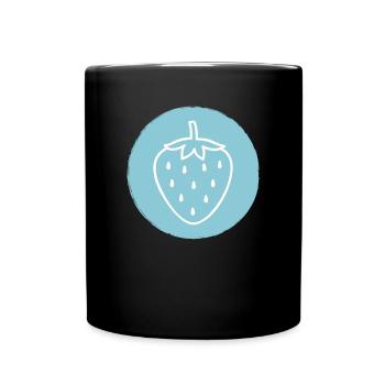 Fraise - Mug uni - noir - Devant