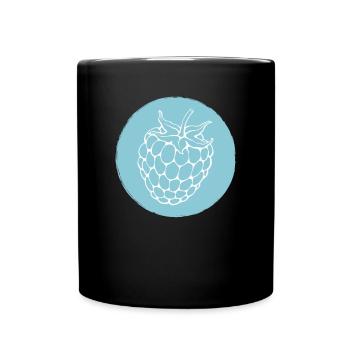 Himbeere Brombeere - Tasse einfarbig - Schwarz - Vorne