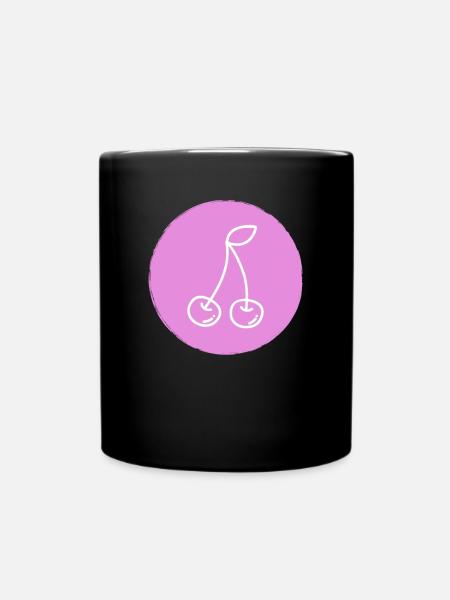 Kirsche - Tasse einfarbig - Schwarz