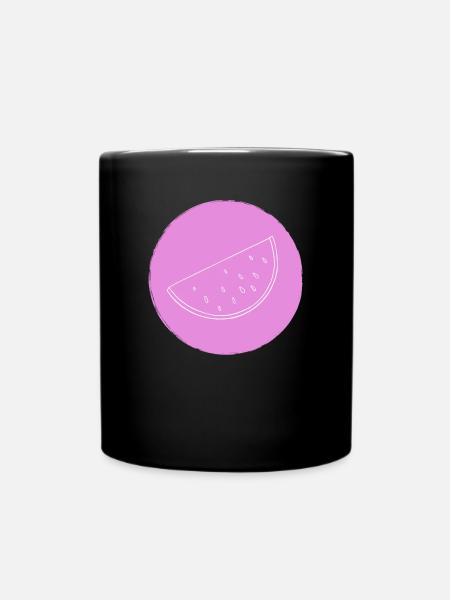 Wassermelone - Tasse einfarbig - Schwarz