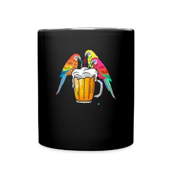 Drôle de cockatiel drôle d’oiseaux perroquets - Mug uni - noir - Devant