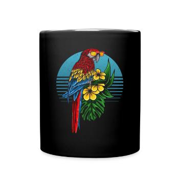 Drôle d’oiseau cockatiel oiseau perroquet oiseau - Mug uni - noir - Devant