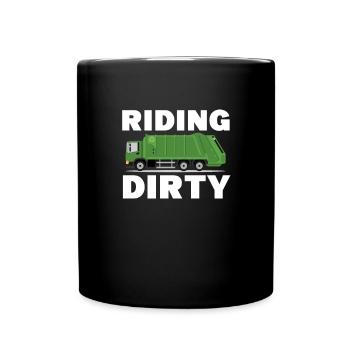 Garbage Garbage Truck Garbage Man Saying Truck Profession Garbage Truck - Full Colour Mug - black - Front