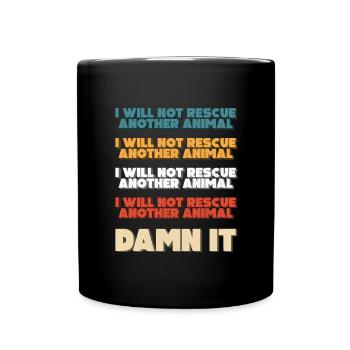 Animal Control Officer Funny Pun - Full Colour Mug - black - Front