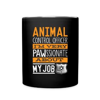 Animal Control Officer Pawssionate About My Job - Full Colour Mug - black - Front