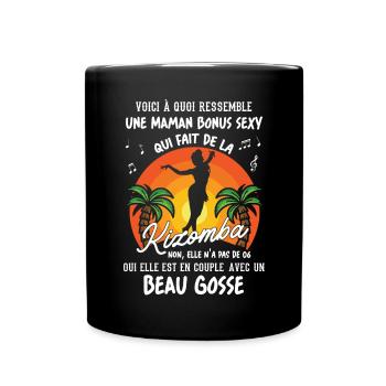 maman bonus danseuse kizomba sexy couple BG amour - Mug uni - noir - Devant