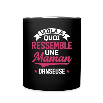cadeau var1 danseuse passion danse humour - Mug uni - noir - Devant