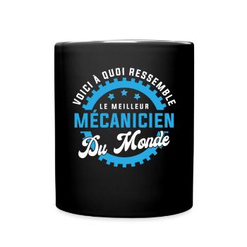Cadeau humour meilleur mécanicien monde drôle - Mug uni - noir - Devant