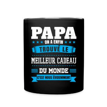 papa meilleur cadeau du monde c'est nous humour - Mug uni - noir - Devant