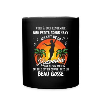 petite soeur danseuse kizomba sexy couple BG amour - Mug uni - noir - Devant