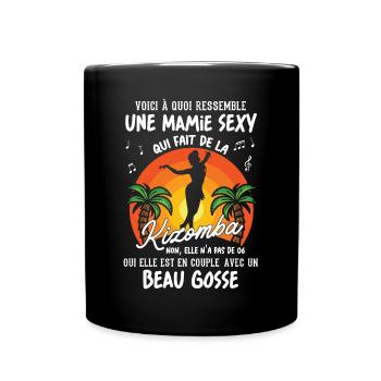 mamie danseuse kizomba sexy couple BG amour mémé - Mug uni - noir - Devant