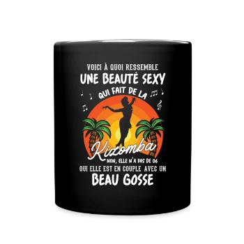 Fête des mères danseuse kizomba sexy couple BG - Mug uni - noir - Devant