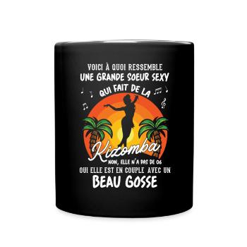 grande soeur danseuse kizomba sexy couple BG amour - Mug uni - noir - Devant