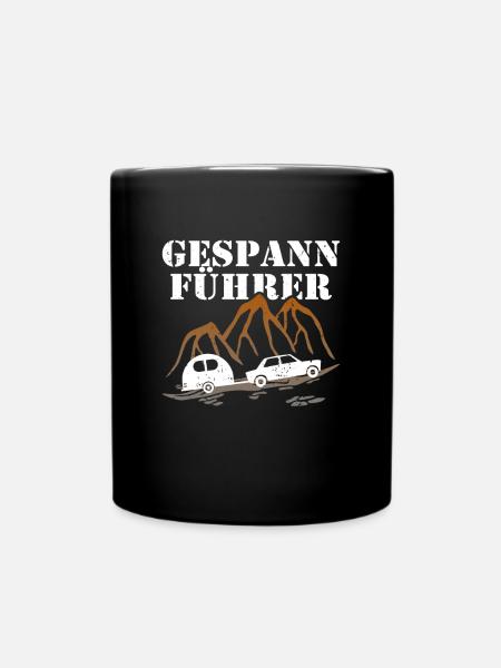 Gespannführer Wohnwagen lustig - Tasse einfarbig - Schwarz