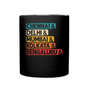 Onam Festival India Holiday Indian Kerala - Full Colour Mug - black - Front