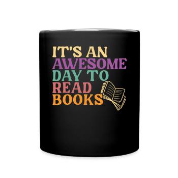 Es ist ein großartiger Tag, um einen Buchwurm zu lesen - Tasse einfarbig - Schwarz - Vorne