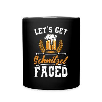 Obtenons Schnitzel Face Buveur de bière - Mug uni - noir - Devant