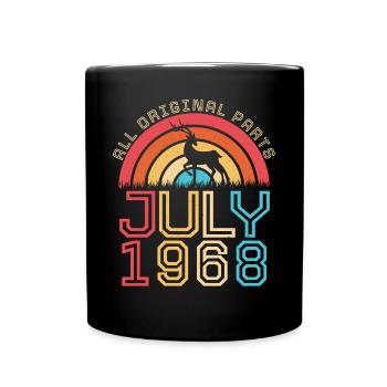 Geburtstagsgruss Für Juli 1968 - Tasse einfarbig - Schwarz - Vorne