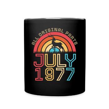 Year of birth 1977 July - Full Colour Mug - black - Front