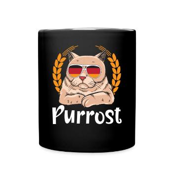Purrost Beer Festival Beer Drinker Cat - Full Colour Mug - black - Front