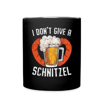 Je ne donne pas à un buveur de bière Schnitzel - Mug uni - noir - Devant