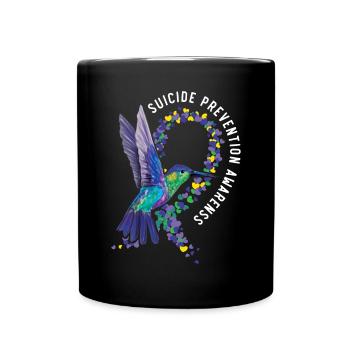 Sensibilisation à la prévention du suicide Santé mentale - Mug uni - noir - Devant