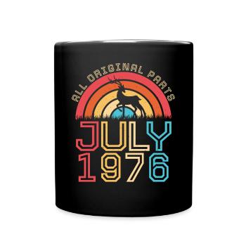 Geburtsjahr 1976 Juli - Tasse einfarbig - Schwarz - Vorne