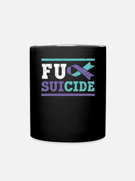 Suicide Prevention Awareness Mental Health - Full Colour Mug - black
