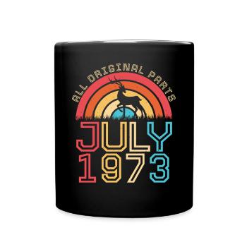 Année de naissance 1973 Juillet - Mug uni - noir - Devant