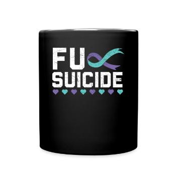 Sensibilisation à la prévention du suicide Santé mentale - Mug uni - noir - Devant