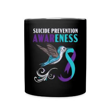 Sensibilisation à la prévention du suicide Santé mentale - Mug uni - noir - Devant