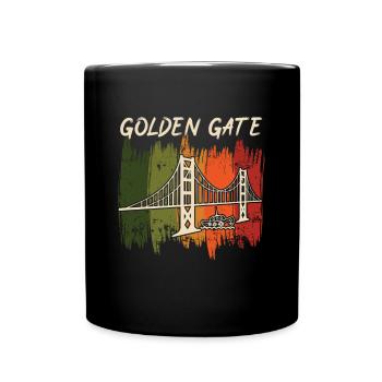 Golden Gate Retro Bridge San Francisco Californie - Mug uni - noir - Devant