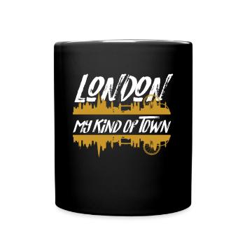 London meine Stadt Big Ben Riesenrad UK England - Tasse einfarbig - Schwarz - Vorne