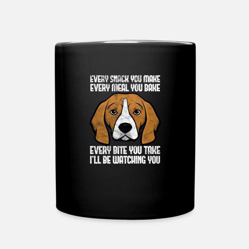 Beagle - Tasse einfarbig - Schwarz