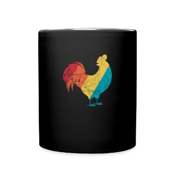 Poulet - Mug uni - noir - Devant