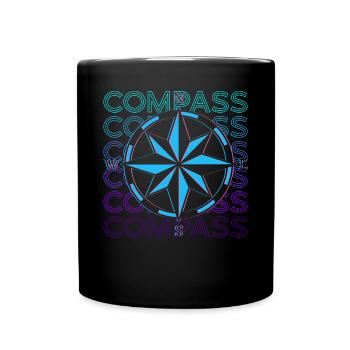 Compass Retro Cadeau - Mug uni - noir - Devant