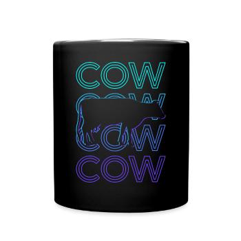 Cow Farmer Farm Farm Retro Gift - Full Colour Mug - black - Front