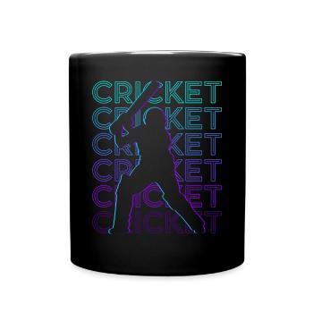 Cricket CricketEr Retro Gift - Full Colour Mug - black - Front