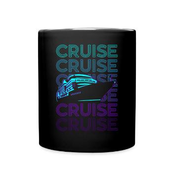 Cadeau rétro de navire de croisière - Mug uni - noir - Devant