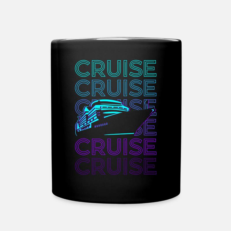 Kreuzfahrtschiff Retro Geschenk - Tasse einfarbig - Schwarz
