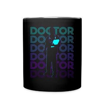 Doktor Retro Geschenk - Tasse einfarbig - Schwarz - Vorne