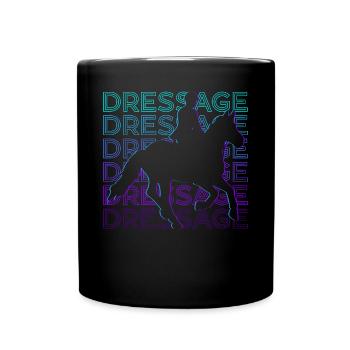Dressage Rétro Cadeau - Mug uni - noir - Devant