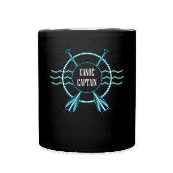 Capitaine de canoë Canoë Canoë en eau vive Canoéistes - Mug uni - noir - Devant
