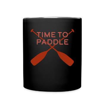 Il est temps de pagayer canoë cadeau de canoë en eau vive - Mug uni - noir - Devant