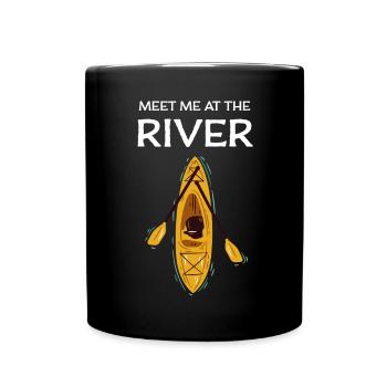 Canoe Canoeing Paddle Water Sports Rower - Full Colour Mug - black - Front