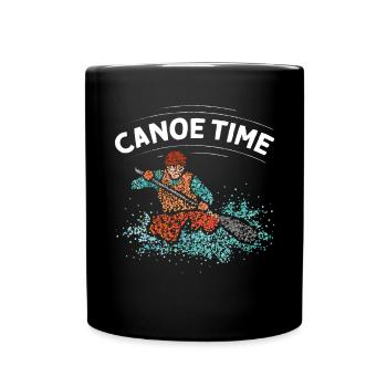 Canoë canoéistes sports nautiques d’eau vive rafting - Mug uni - noir - Devant