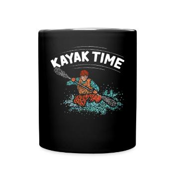 Kayak Kayak Kayaker Rafting en eau vive - Mug uni - noir - Devant
